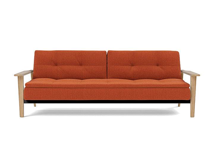 Dublexo Frej Sovesofa - Lys egetræ / 412 Esina Rust Orange