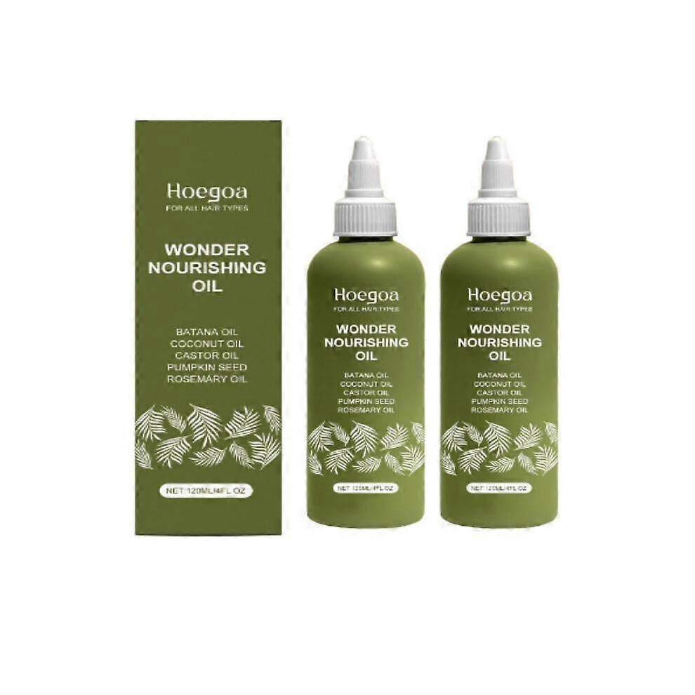 (2pcs) Batana Oil For Hair Growth, Blend With Organic Castor, Pumpkin Seed, Coconut and Rosemary Oil - Thicker Stronger Hair For Men Women