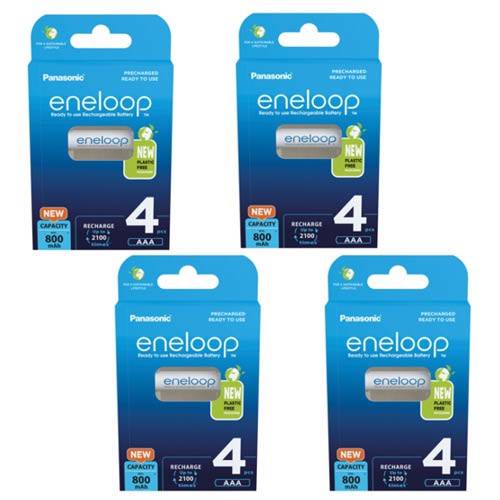Panasonic Eneloop Genopladelige Batterier AAA 800mAh, 16 stk..
