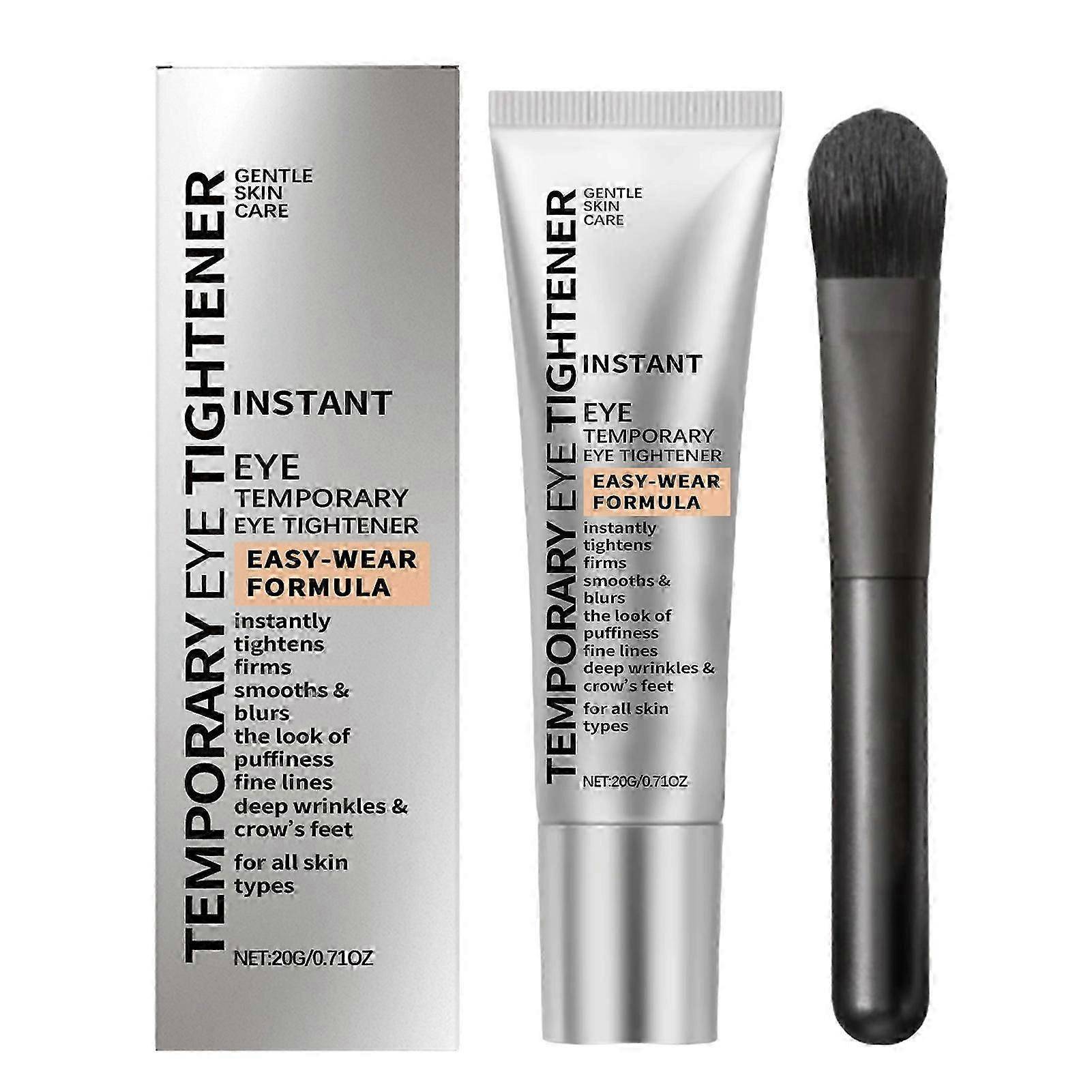 Omedelbar Ögonuppstramare & Borstset, Tillfällig Ögonuppstramande Kräm, Minskar Påsar Under Ögonen, Mörka Cirklar & Rynkor, Svullnad, Anti-Aging Fina