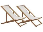 Sæt af 2 erstatningsbetræk til liggestol ANZIO/AVELLINO 113 x 44 cm Blå