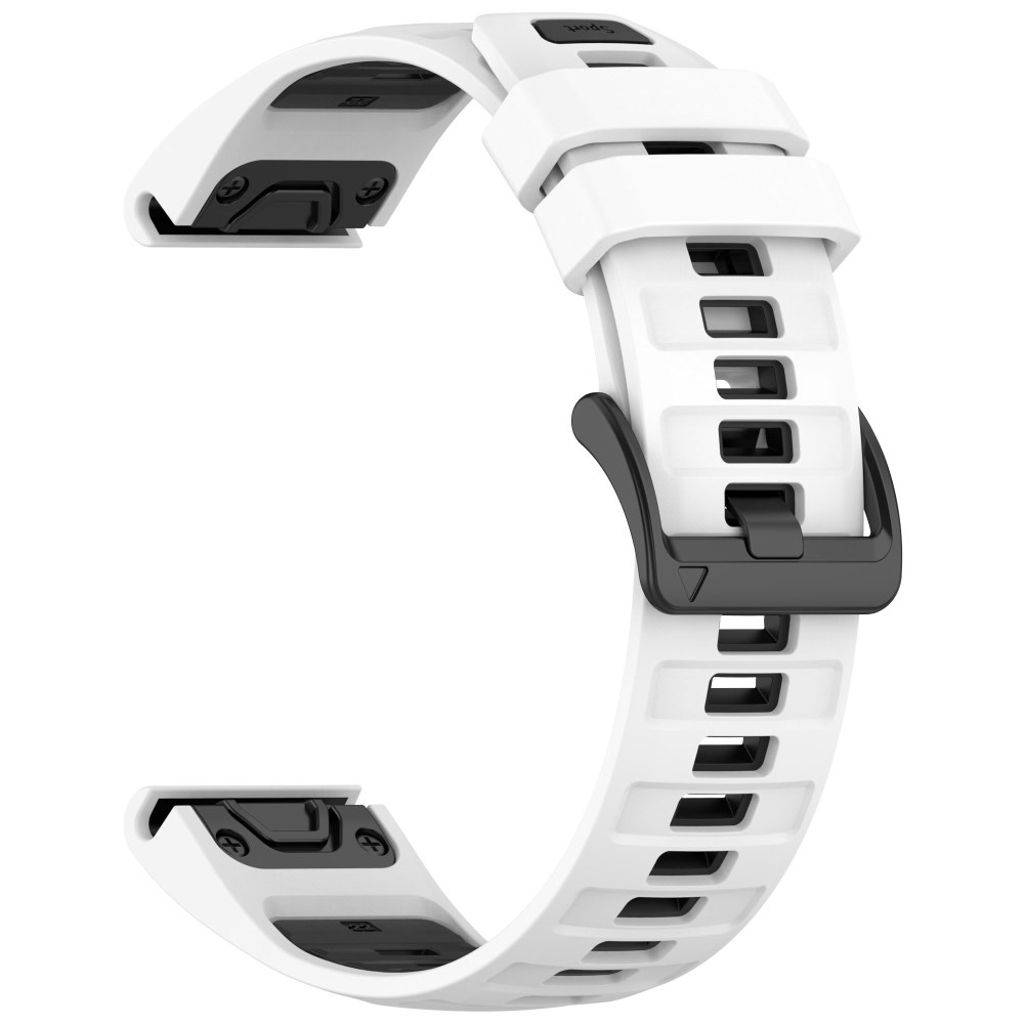 Garmin Fenix 8/Fenix E/Quatix 7 Pro m.fl. Urrem – Hvid/Sort