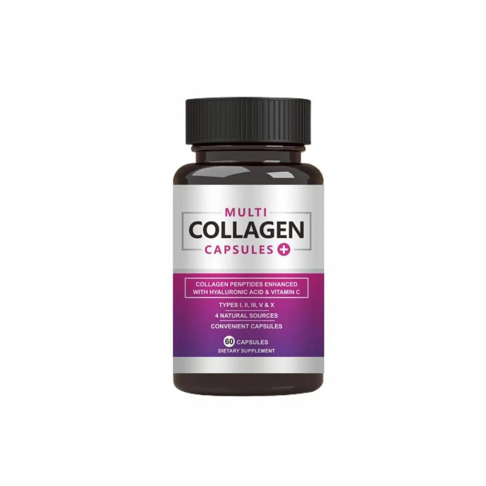 (66g) Multi Collagen Capsules for Skin Health, Beauty Supplement with Peptides, 60 Count
