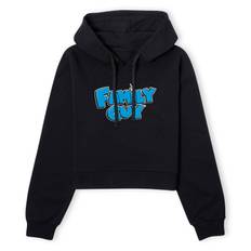 Family Guy Logo Women's Cropped Hoodie - Black - XS - Black