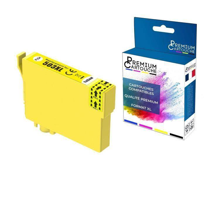 Cartouche pour EPSON 503XXL 503 XXL Piments Compatible Jaune x 1 C13T09R44010 - PREMIUM CARTOUCHE Expression Home XP-5200, Expressio
