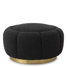 Ottoman Inger, bouclé svart, Eichholtz- 115778