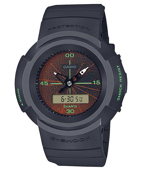 Casio G-SHOCK Herr Resin 200M Vattentålig Analog Stöttålig Kvarts Klocka AW-500MNT-1A svart