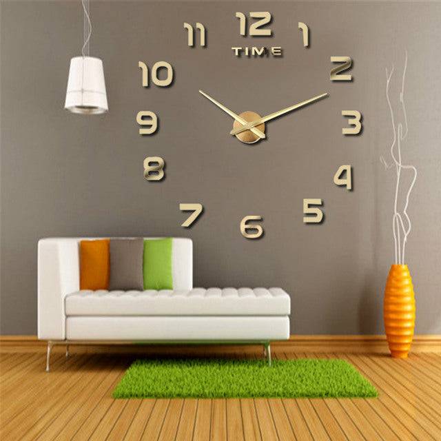 Wall stickers clock - Full gold / 100 120CM (100 120CM)
