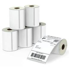 BETCKEY - 6 Rollen Etiketten Kompatibel mit DYMO S0904980, 104mm x 159mm, 1320 Versandetiketten für LabelWriter 4XL, NICHT passend 5XL