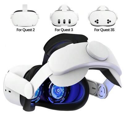 Justerbar huvudrem för Oculus Quest 2, även lämplig för MetaQuest 3S/Quest 3-tillbehör, förbättrad komfort och stöd, förbättrad VR-spelupplevelse (bat - Multifärgad (Multi-size)