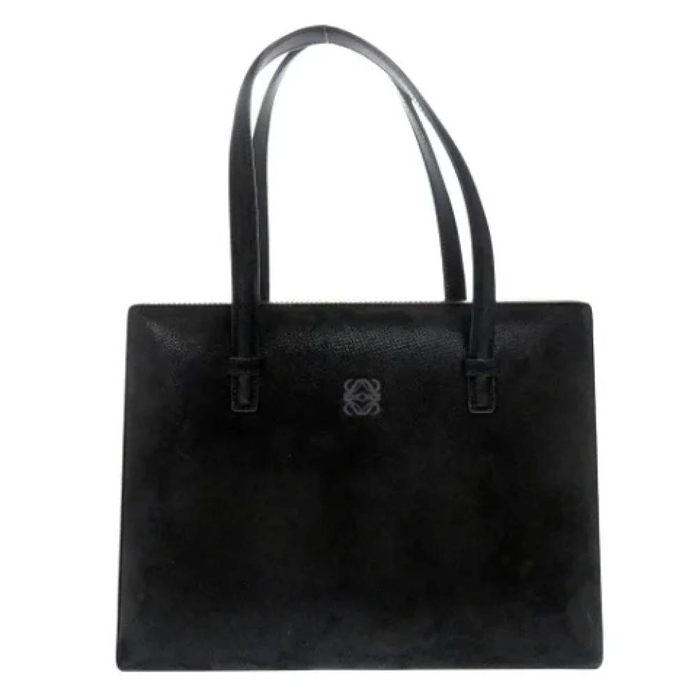 Loewe Pre-owned Pre-owned Ruskind Læder Håndtaske - Vintage - Dame - Sort - ONE SIZE - Læder