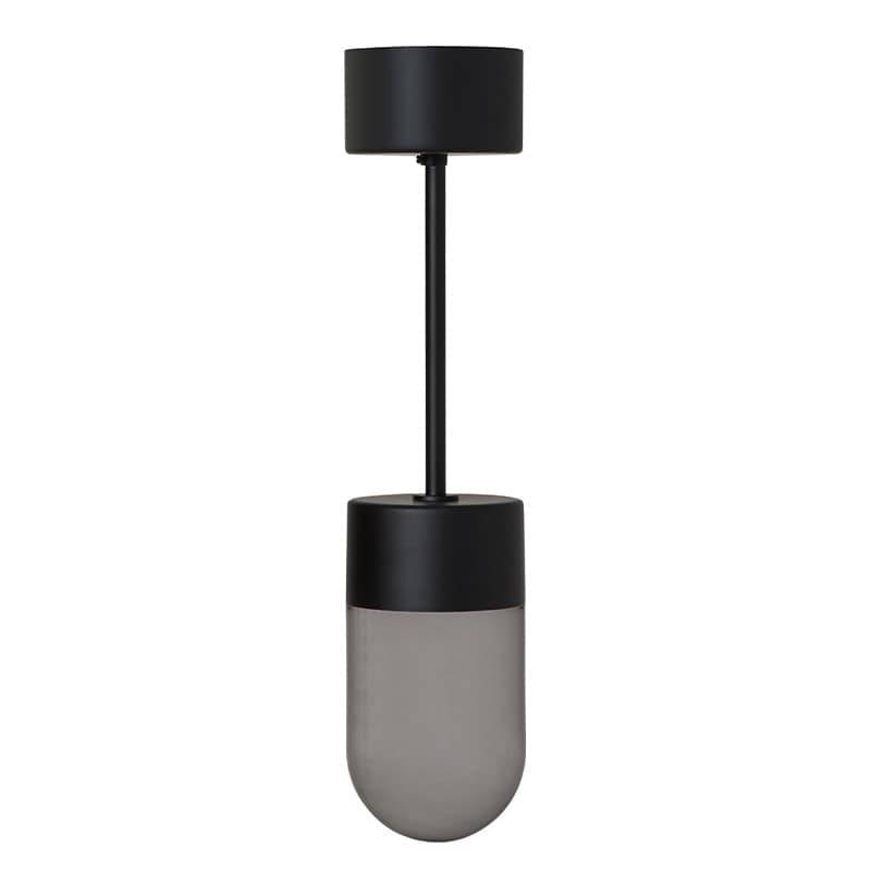 Rubn Vox Ceiling IP44 svart/rökfärgat glas