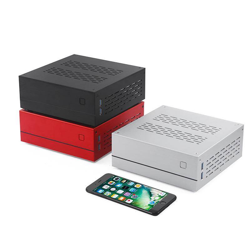 XQBOX A01 HTPC Mini-chassi ITX: Kompakt horisontellt industriellt kontrollskåp gray