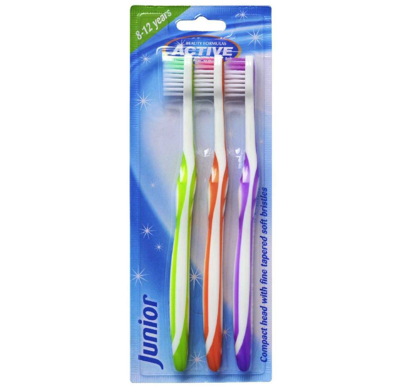 Active Oral Care Junior Tandborstar 8-12 Years 3 st
