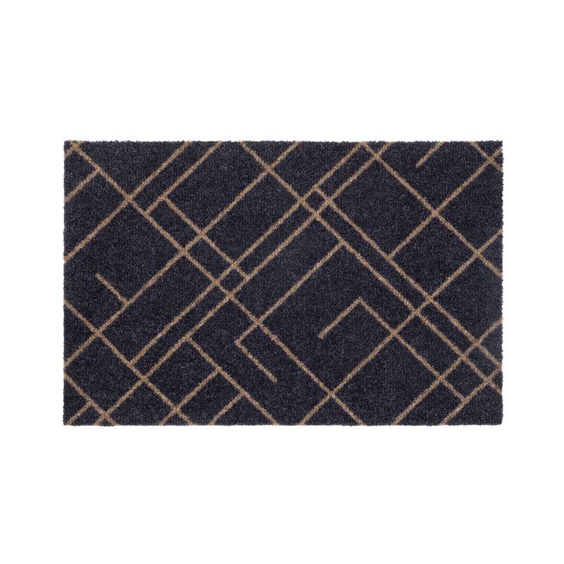 Tica Copenhagen Gulvmåtte Lines Gråblå/Sand 40x60cm