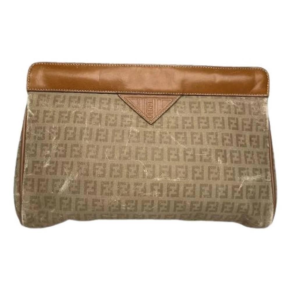 Fendi Vintage Pre-owned Canvas Clutch - Vintage - Dame - Brun - ONE SIZE -