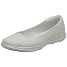 Skechers dam Go Walk Lite-136001 balett platt, Naturligt, 39.5 EU