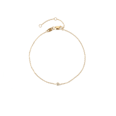 Fine Gold Bracelet with Diamond - Delicate Chain | Akind 14K Gold