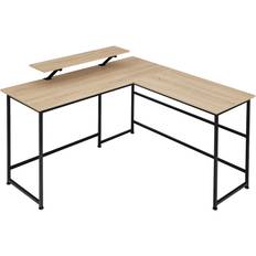 Skrivebord Melrose 140x130x76,5cm - Industrielt lyst træ, egetræ Sonoma