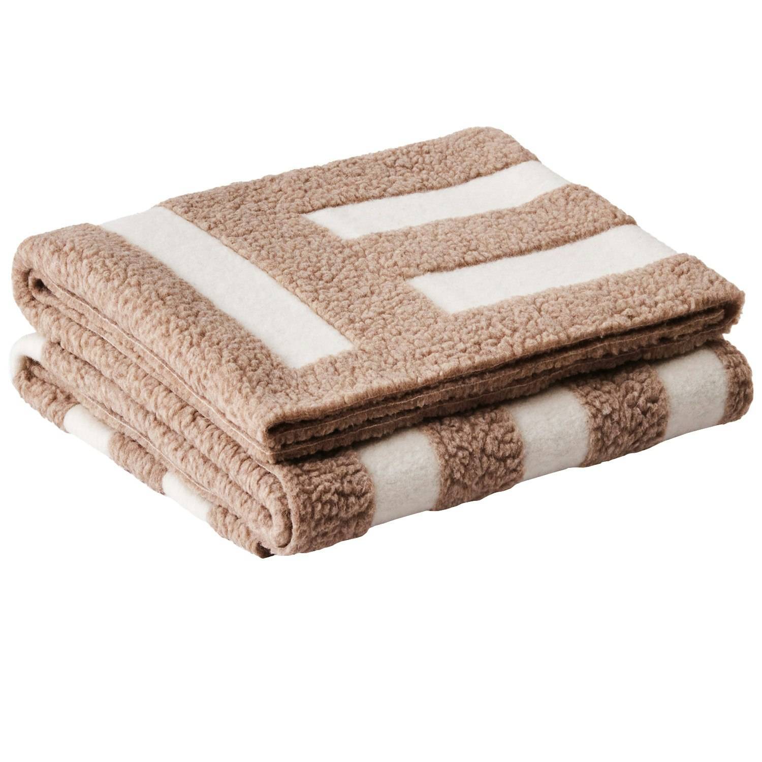 Dusty Deco Labyrinth Plaid 150x190 Cm / Beige - Plaider & Tæpper Uld Hvid - DD70000000.