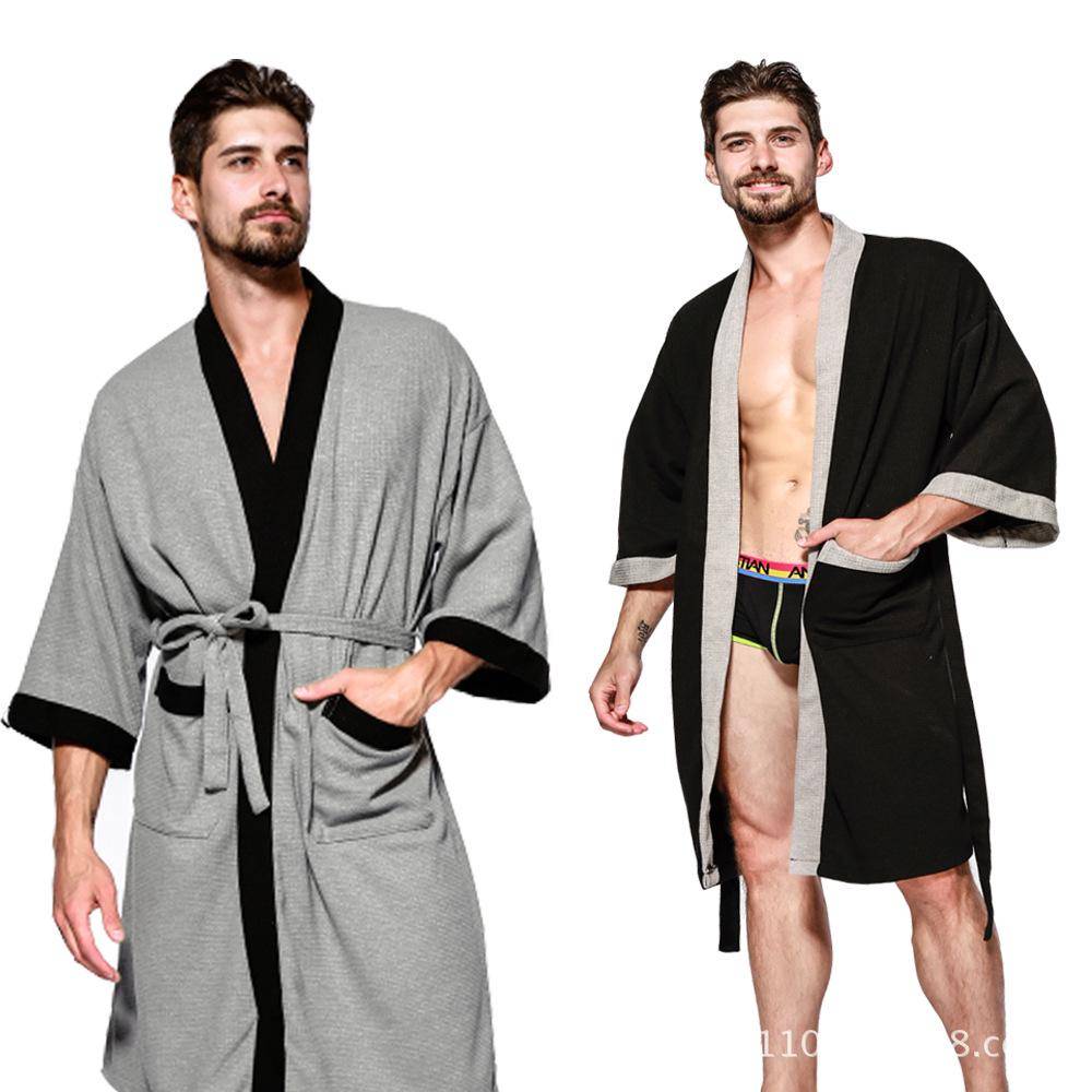 Badrock Herr Tunn Frotté Badrock Handduk Nattlinne Pyjamas cm grå