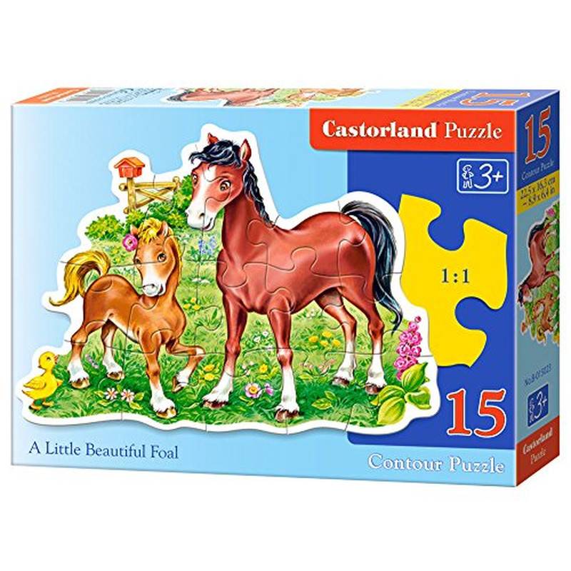 Castorland B-015023 - Puzzle EIN kleines süßes Fohlen 15 Teile