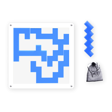 Z Puzzle Jigsaw – 4Stairs Puzzle Mini Blue (4 Pieces)
