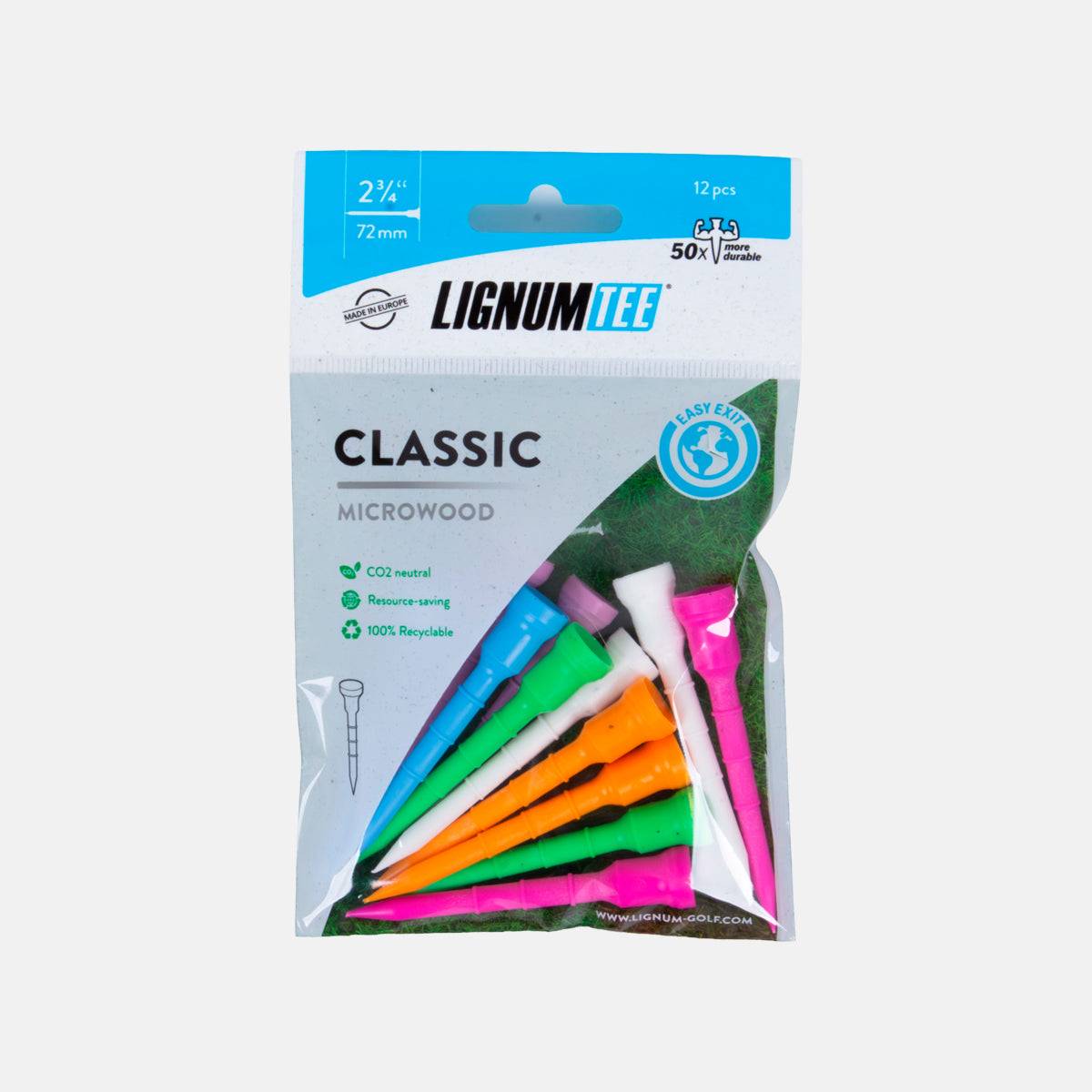 Lignum Tees 72 mm - Farvede