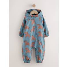 Next Blue Hamish Print Waterproof Fleece Lined Puddlesuit (3mths-7yrs)