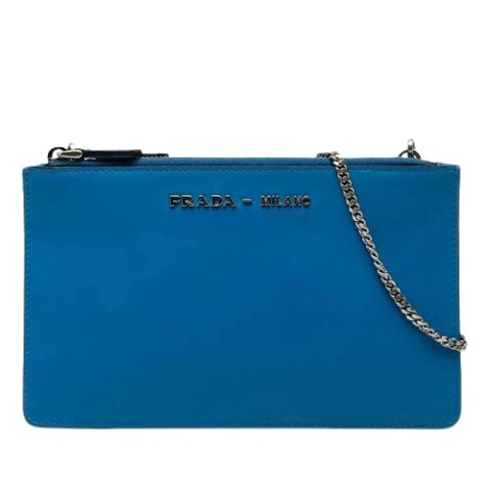 Prada Vintage Pre-owned Vintage Crossbody - Vintage - Dame - Blå - ONE SIZE - Uld