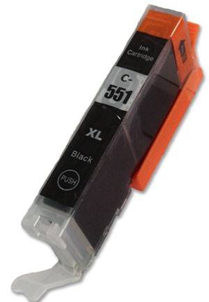 Canon Pixma CLI-551BK XL Svart 12 ml kompatibel ersättningspatron (ej Canon original). Fri frakt.