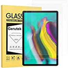 [2-pack] Gerutek skärmskydd för Samsung Galaxy Tab S5e/S6 10,5 tum surfplatta, SM-T720/T725, SM-T860/865 skärmskydd i härdat glas [ultraklar] [Anti-rep] [Bubbelfri] för Galaxy S6/S5e