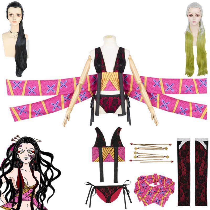 Anime Demon Slayer Daki Cosplay Kostym Kimetsu No Yaiba Girls Kvinnor Halloween Carnival Kläder cm