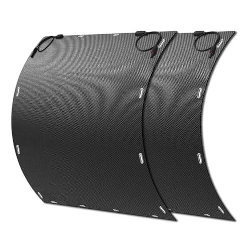 Solarpanel Flexibel, 460W Solarpanel Camping, 230W x2 Komplett Schwarze Solarmodul, Geeignet für Balkonkraftwerk, Verwenden Sie spezielle Anti-Riss-Materialien, Bis zu 300° Biegung, Wasserdicht IP67