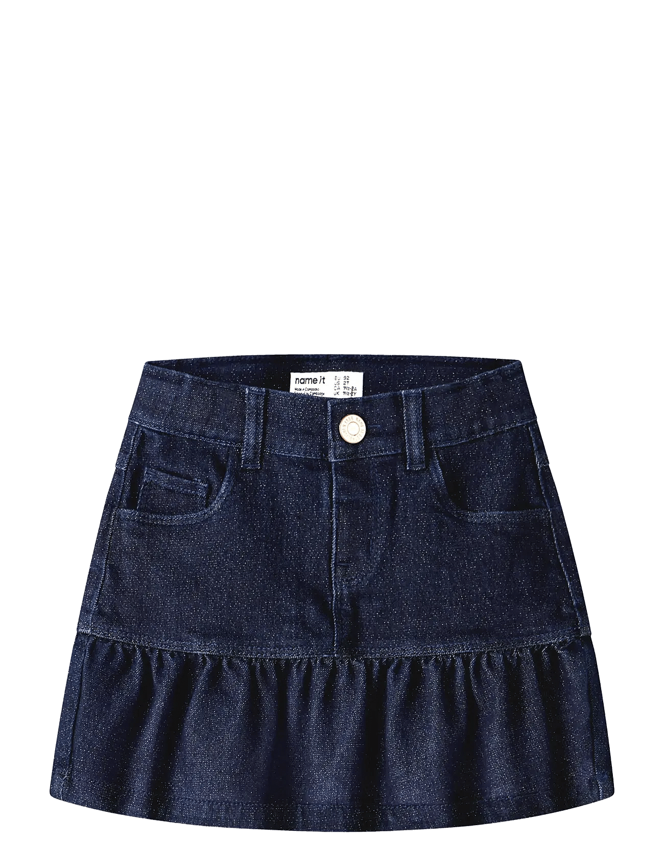 name it Nkfliv Dnm Glitter Skirt 1208-Lu - Navy - 116
