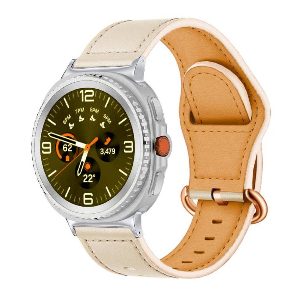 Samsung Galaxy Watch8/Watch8 Classic Urrem Ægte Læder – Hvid
