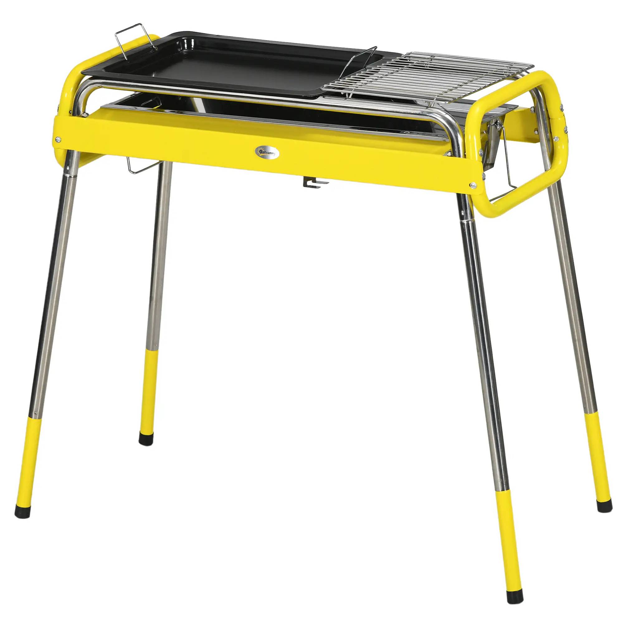Hopfällbar kolgrill 85 x 43 x 72 cm