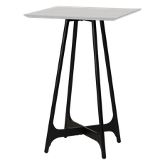 Dan-Form Ooid Bar Bord Benen, Svart