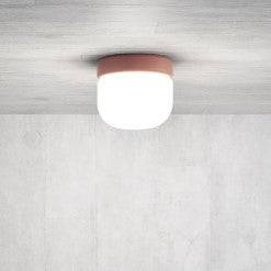 Delux Junior loftlampe fra Martinelli Luce - Corten/opalhvid