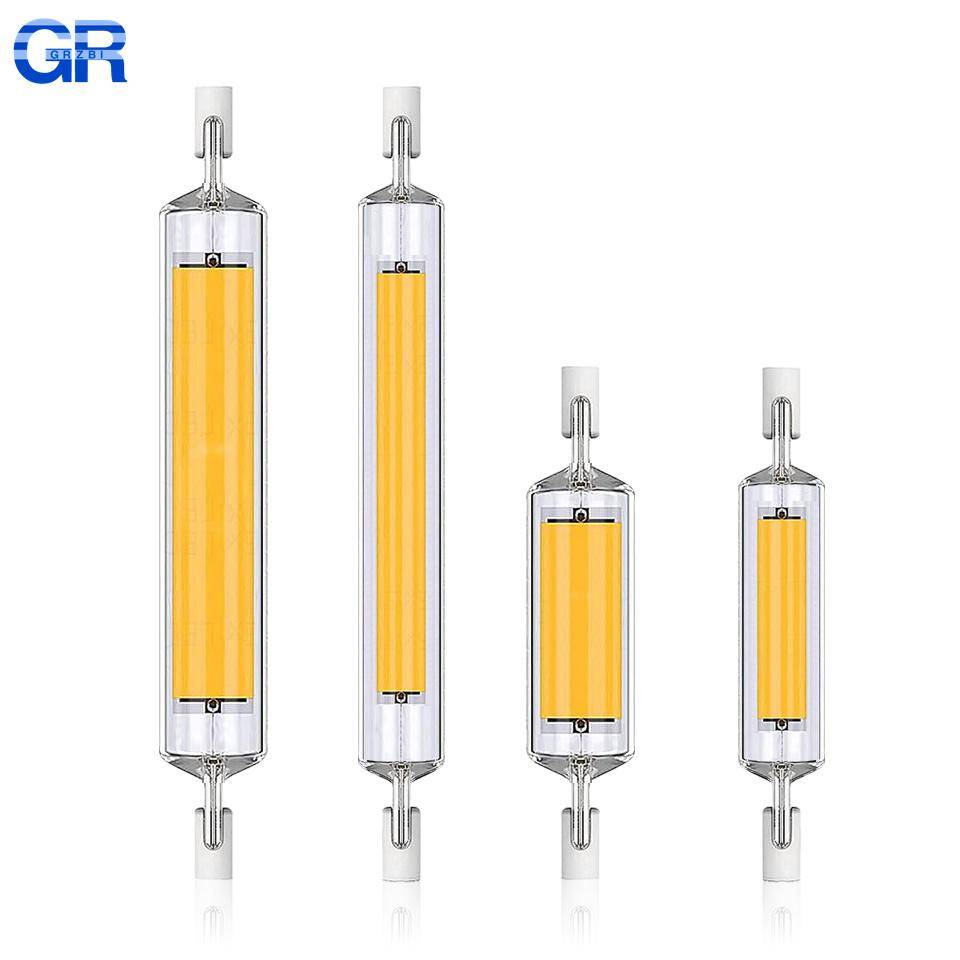 Hög effekt 5W 10W 20W LED R7s COB Glasrör 118mm J118 78mm J78 Cob Glödlampa AC 110V 220V 240V Lampor Ersätt Halogenlampa