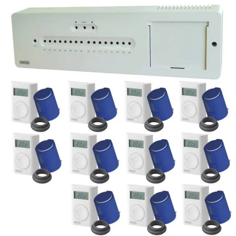 Wavin AHC 9000 trådløs gulvvarmestyring uden display - 11 kredse Opgrader 2 termostater til IR