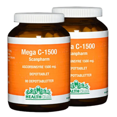 2 x Mega-C 1500 mg. (depottablet) - 80 stk.