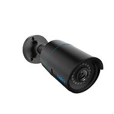 Reolink 5MP Smart PoE Säkerhetskamera Utomhus med Människo-/Fordonsdetektering, IP67 Vädertålig Bullet CCTV IP Kamera med microSD-kortplats, Övervakningskamera med Ljudinspelning RLC-510A svart