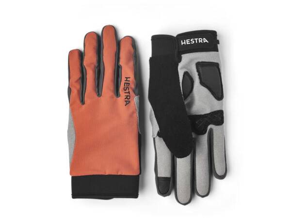 Hestra Bike Guard Long cykelhandskar orange unisex - Storlek Large - Grå,Orange