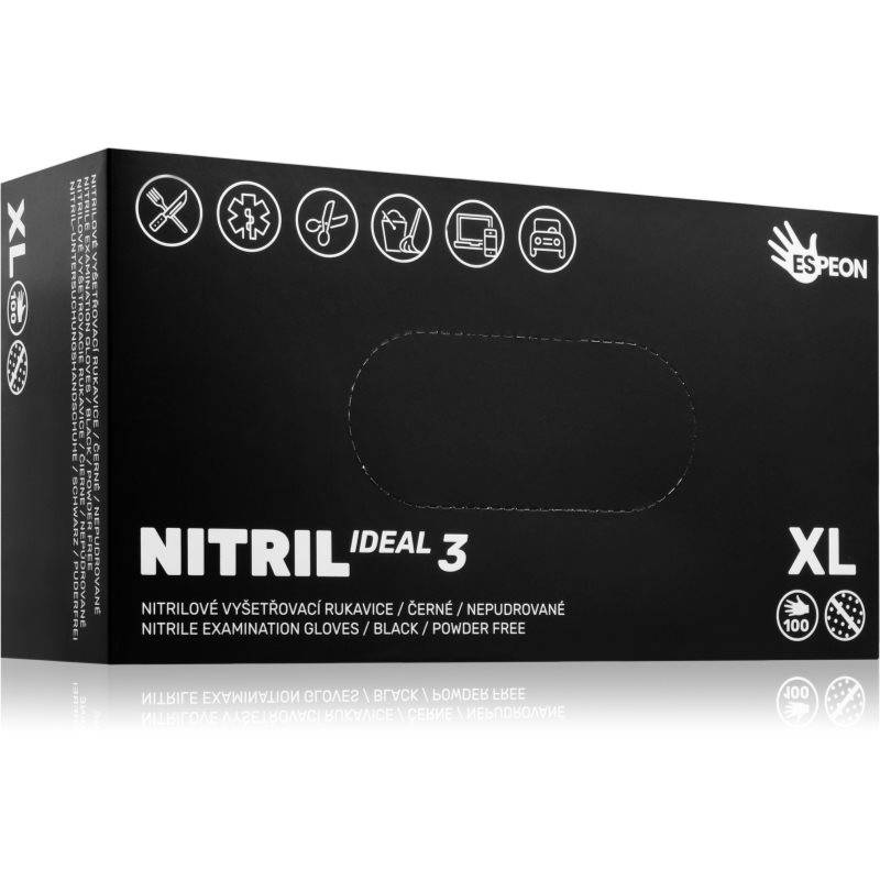 Espeon Nitril Ideal3 Black nitrilhandsker uden pudder Størrelse XL 100 stk. - 100 stk.