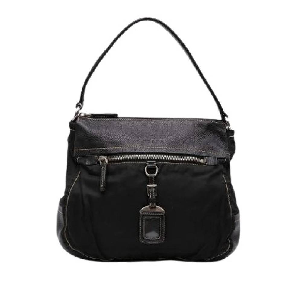 Prada Vintage Pre-owned Skuldertaske - Vintage - Dame - Sort - ONE SIZE - Uld