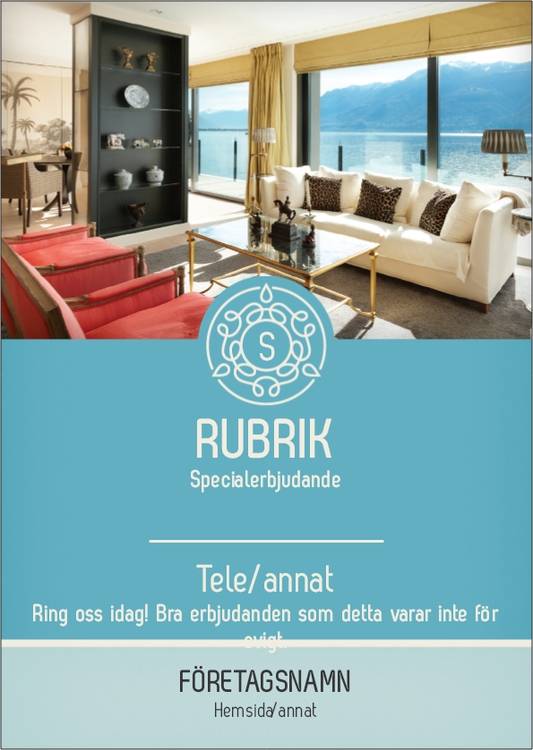A6-flyers - Blåa - Lyx - Bygg & Anläggning