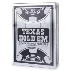 Copag, 100% Plastik Poker - Texas Hold'em Silver - Sort