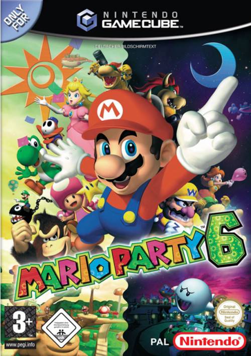 Mario Party 6 (no carboard /mic) - Players Choice - Nintendo Gamecube - PAL/EUR/SWD (SE/DK Manual) - Complete (CIB)
