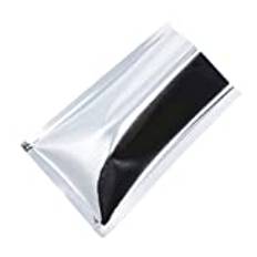 WACCOMT Pack 200 stycken färgad mylar-folie, övre öppning, förseglande påsar vakuum värmeförseglingspåse för livsmedel förpackningar med rivskåror (silver, 18 x 26 cm (7,1 x 10,2 tum))